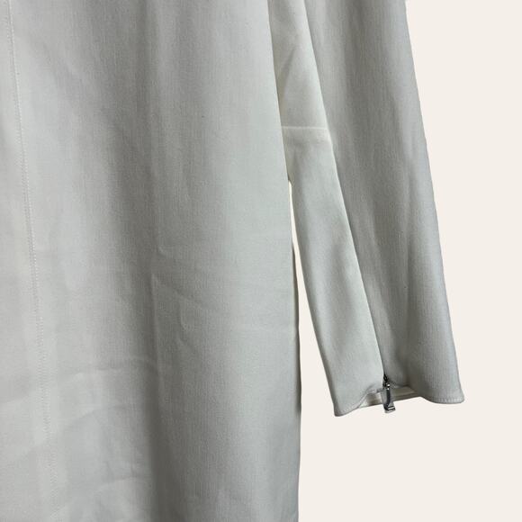 Tibi Florence White Long Puff Sleeve Mini Dress Size 2 - Picture 7 of 13